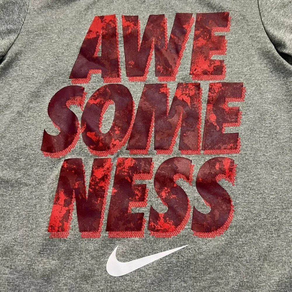 Nike Sz 4 XS Grey Dri-Fit Awesomeness Shirt